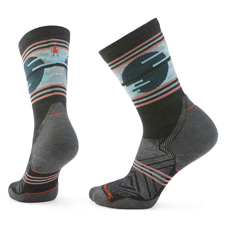 Women's Trail Run Targeted Cushion Print Crew Socks