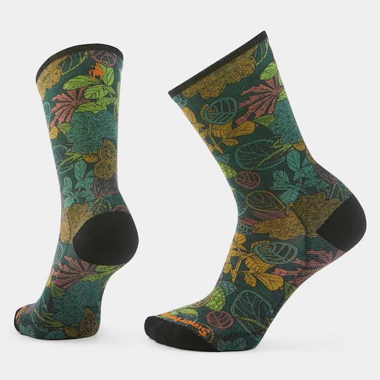 Bike Aloha Forest Print Crew Socks - HERO