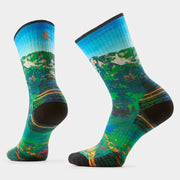 Women’s Hike Mountain Lake Print Crew Socks - HERO