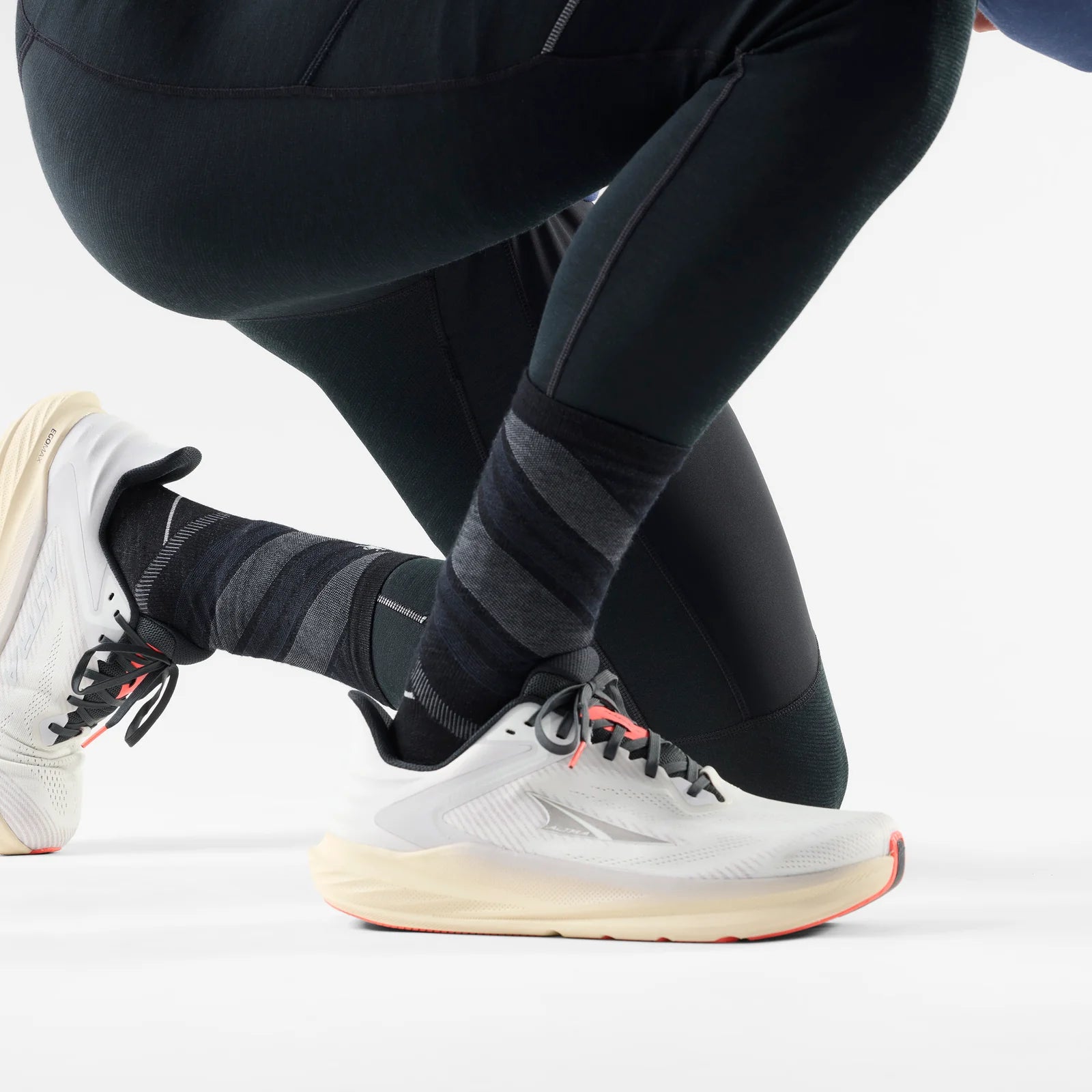Run Pattern Zero Cushion Crew Socks