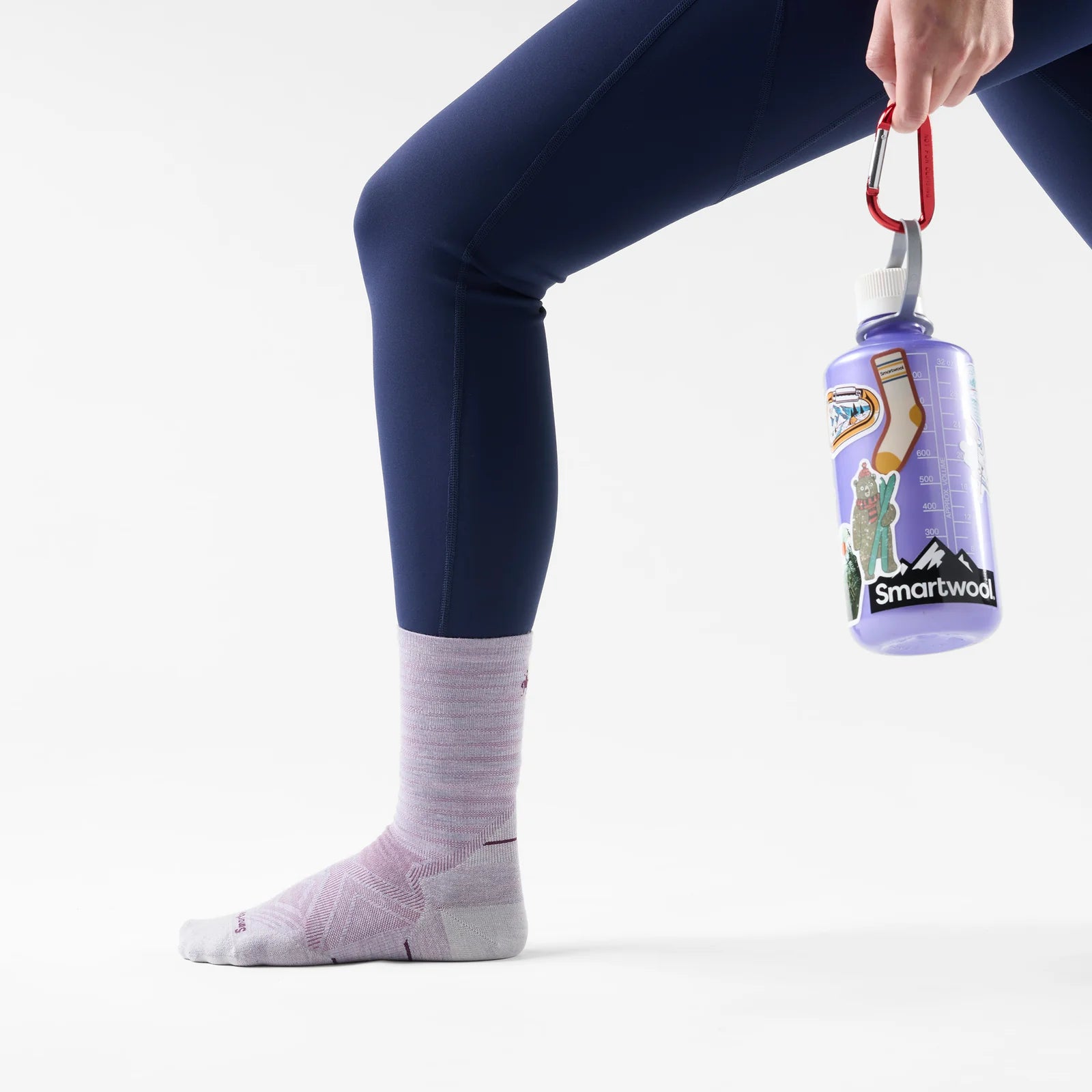 Women's Run Pattern Zero Cushion Crew Socks