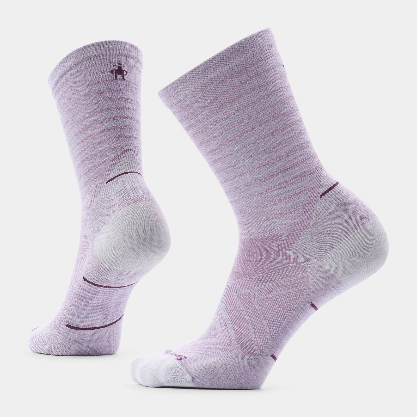 Women's Run Pattern Zero Cushion Crew Socks