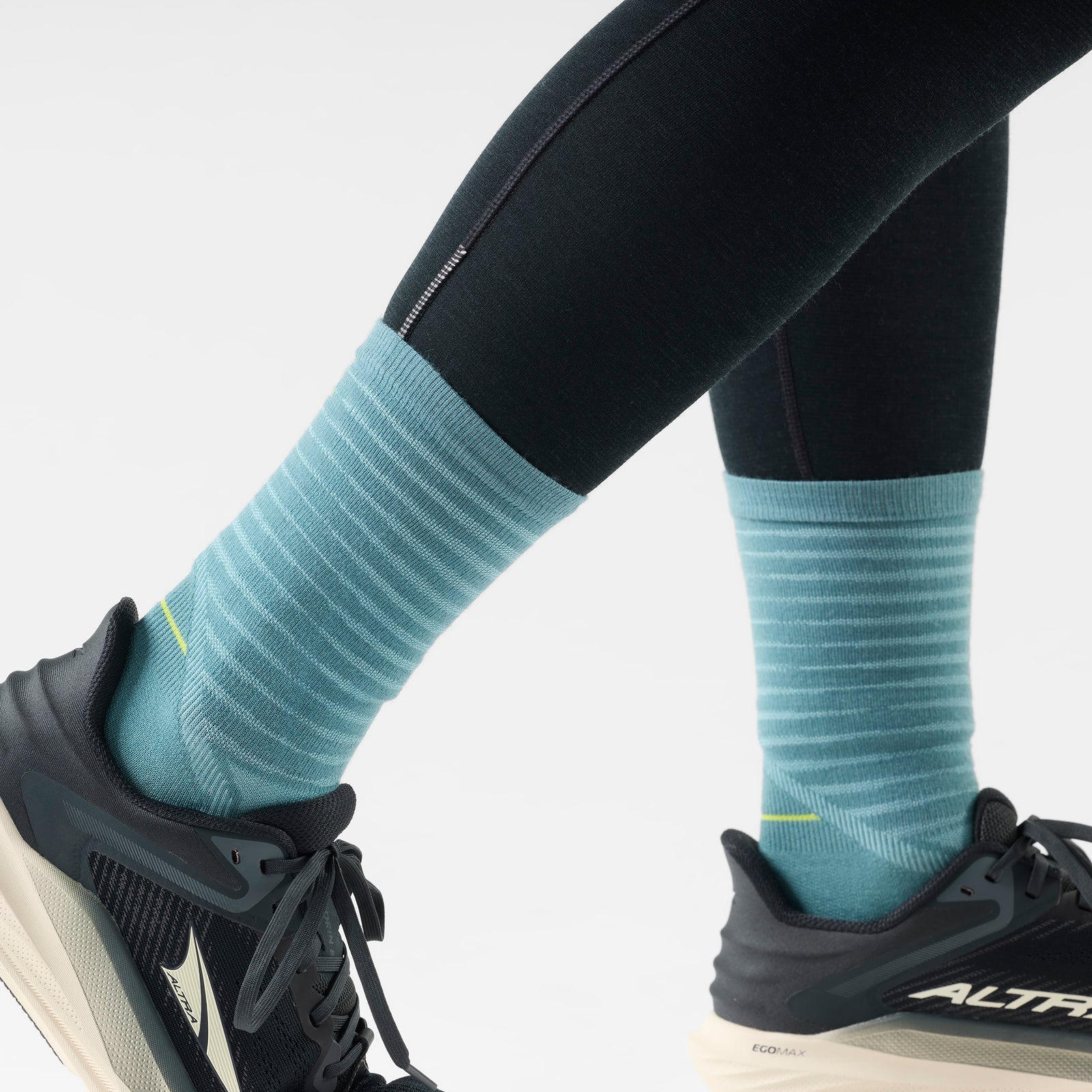 Women's Run Pattern Zero Cushion Crew Socks